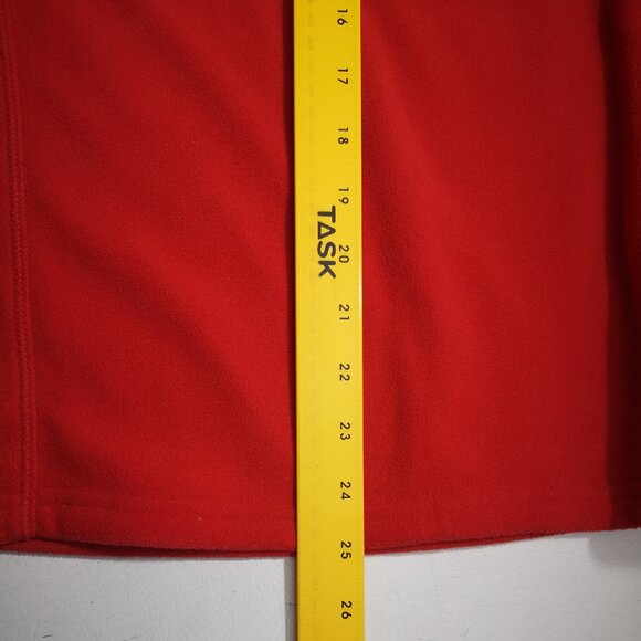 Eddie Bauer Ladies Size Large Red 1/4 Zipper Fleece Pullover - Picture 11 of 11